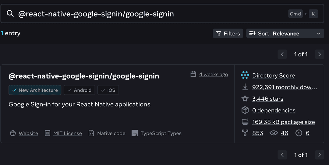 Expo GO를 지원하지 않으며, Native Code를 포함한다.